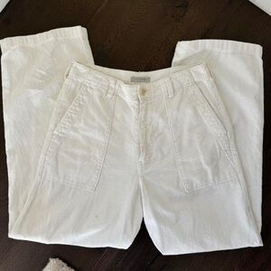 28" White Corduroy Pants